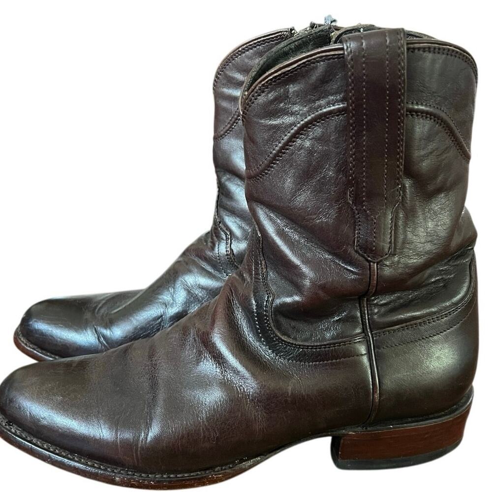 Tecovas The Earl Zip Western Boots Brown Leather Men’s 11 D Cowboy - Picture 8 of 10